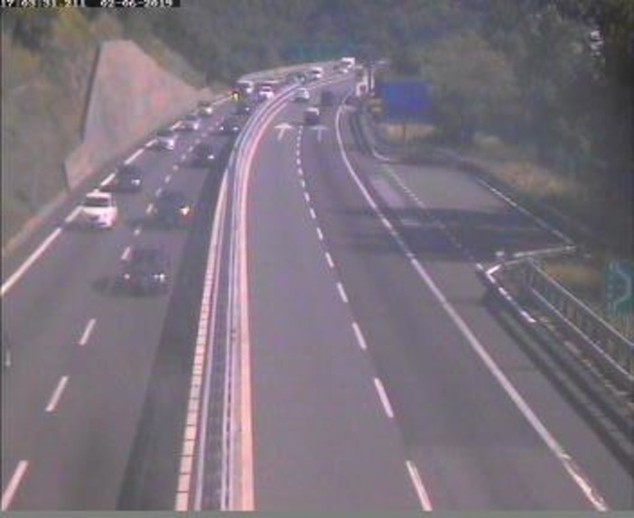 immagine tratta dalla webcam sulla A10 nei pressi di Finale Ligure