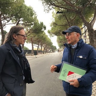 Il WWF in visita ad Albenga: sopralluogo in Via Einaudi e piazza Matteotti
