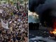 Studenti in piazza in tutta la Francia, scontri a Parigi: manifestanti lanciano pietre, polizia risponde con lacrimogeni