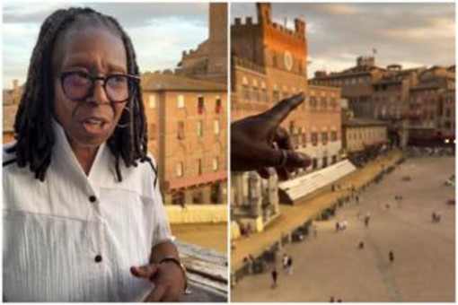 Palio di Siena, c'è anche Whoopi Goldberg: l'attrice presente a Piazza del Campo Palio di Siena, c'è anche Whoopi Goldberg: l'attrice presente a Piazza del Campo