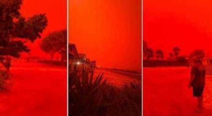 Cielo apocalittico in Australia, il ciclone Narelle tinge tutto rosso sangue: le immagini sono virali Cielo apocalittico in Australia, il ciclone Narelle tinge tutto rosso sangue: le immagini sono virali