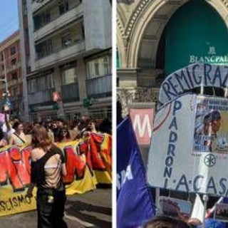 A Milano cortei contro i Patrioti. Lega in piazza: "Vogliamo Salvini al ministero dell'Interno"