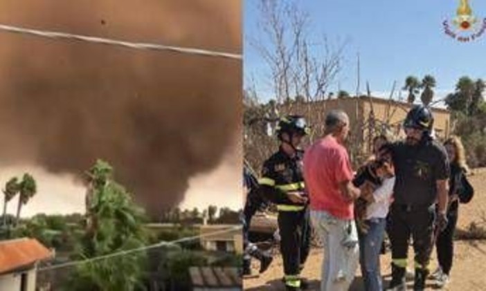 Tromba d'aria a Marsala, feriti 4 bambini e cane salvato dalle macerie: "Scenario di guerra"