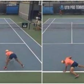Tennista sbaglia colpi e non si regge in piedi: "Crampi o alcol?"