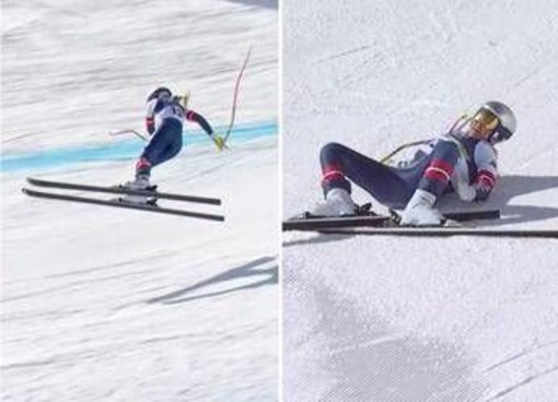 Paura per Vonn, caduta rovinosa e grave infortunio in discesa Milano Cortina