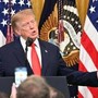 Trump, l'omaggio a Cristoforo Colombo e le battute: "Il mio amico Pavarotti..."
