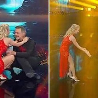 Ballando con le stelle, Beppe Convertini torna in pista e... cade Ballando con le stelle, Beppe Convertini torna in pista e... cade