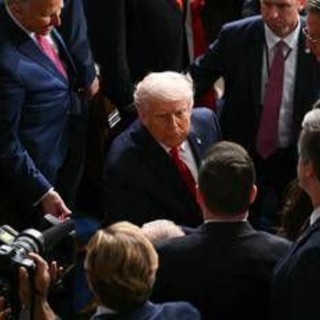 Trump, discorso record di 108 minuti tra proteste e silenzi Trump, discorso record di 108 minuti tra proteste e silenzi