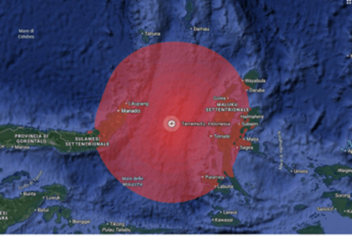 Terremoto in Indonesia, sisma di magnitudo 7,4 nel mare delle Molucche: un morto