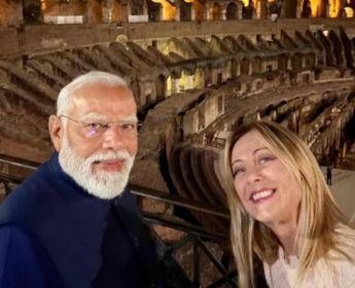 Italia-India, Meloni accoglie l'amico Modi: "Welcome to Rome" Italia-India, Meloni accoglie l'amico Modi: "Welcome to Rome"