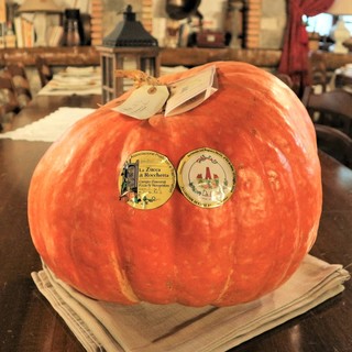 La Zucca di Rocchetta di Cengio alla conquista di nuovi ristoranti: un esemplare di 16 kg alla Macine del Confluente di Badalucco (IM)