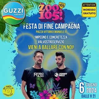 Elezioni Finale, la Lista Guzzi Sindaco festeggia la fine della campagna elettorale con lo Zoo di 105 Elezioni Finale, la Lista Guzzi Sindaco festeggia la fine della campagna elettorale con lo Zoo di 105